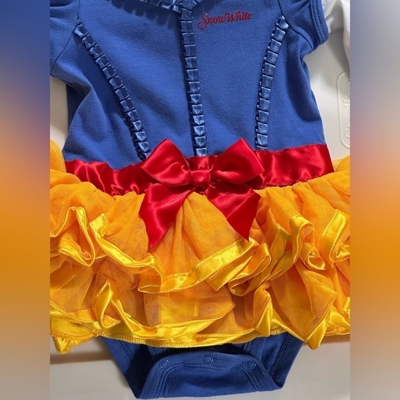 Disney Baby Snow White Onesie w/ Ballerina Mesh & Ribbon Attached Skirt 6 months - Picture 8 of 15